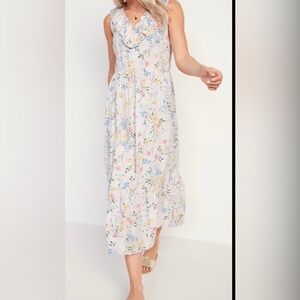 Long floral maxi dress from old navy ruffled